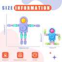 Hanaive 48 Pcs Robot Fidget Spinners Transformable Fingertip Gyro Chain Toy Deformable DIY Stress Relief Fidget Sensory Toys Adults Piata Goodie Bag Birthday School Gift