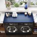 No-Installation HDPE Washer Dryer Countertop, Washer and Dryer Topper Covers for The Top, Laundry Countertop Laundry Room Organization No Water Leakage Navy Blue, 24" x 18" x 12"