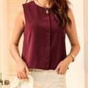 EVALESS Vest for Women 2025 Button Down Sleeveless Blazer Suit Vest Cropped Waistcoat Spring Summer Casual Outfits (M)