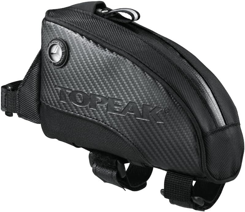 Topeak Fuel Tank Top Tube Bike Bag with Charging Cable Hole, Medium  0.5L Capacity, Quick-Access Storage for Energy Bars, Phone & Tools, 420D Nylon Construction