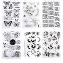 3 Set 2025 Mother's Day Stamps and Dies for Card Making,Stamps and Dies Sets for DIY Various Festivals Album Scrapbooking Birthdays Greeting Card, Pack of 4