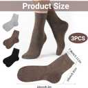 3 Pairs Silicone Heel Socks Moisturizing Spa Gel Socks for Dry Cracked Feet - Black, Gray, Coffee