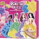 Poke Art Princess Kit Gift 10 Pcs Set,Crafts For Kids Ages 4-8, Diy Craft Kits With & Arts And Crafts For Kids.4, 5, 6, 7, 8, 9,10 Christmas Thanksgiving Birthday Gift Stitch Gifts For Girls