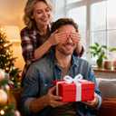 Roadbox Ugly Christmas Sweater Men 2025, Unisex Funny Christmas Sweatshirt, Warm Winter Holiday Pullover for Women Couples (Red, XL)