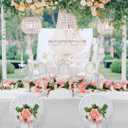 Lvydec 2 Pack Artificial Peony Flower Garland - 6ft Silk Peony Pink Flower Garland for Wedding Party Table Decoration (2, Pink)