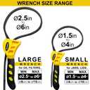Toolwiz Rubber Strap Wrench Set for Pipes Below 6" (150mm) & 4" (100mm) Reinforced Adjustable Wrench for Plumbing, Jar Opening, and Light DIY Tasks