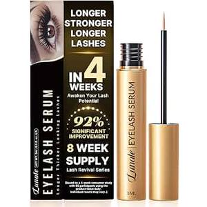 Lunale Eyelash Growth Serum with Advanced Formula: Rapid Eye Lash Enhancing Serum for Eyelash and Eyebrow Growth in 3-4 Weeks - Boost Longer Thicker and Fuller Lashes 0.3 ML