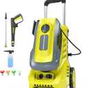 Electric Pressure Washer 4800PSI-Max 3.2GPM Power Washer Wash Machine Electric Powered with Foam Cannon for Car, Floor, Garage, Patio Washing, Yellow