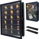 Shadow Box Frame with Removable Shelves, Black 12x16 Deep Memory Box Display Case for Keepsake Collectibles, Coins Military Medals Pins Wedding Flowers
