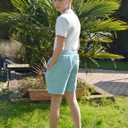 Cozople Boys Swim Trunks Compression Liner Swim Shorts Quick Dry Bathing Suit with Boxer Brief Swimwear 2-20T (7 Years, Solid Blue)