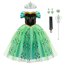 Anna Princess Dress for Girls Anna Costume Christmas Birthday Party Princess Dress up Elsa Costume with Accessories, 120