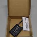 2.76 in Long Shackle Combination Lock | 4-Digit Padlock for Gym Locker, Cabinets, Toolboxes, Gates, Fences, Sheds | 1-Pack, Black