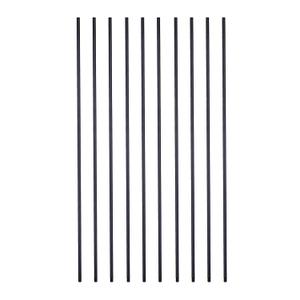 Staircase Iron Balusters (Box of 10pcs) Stair Parts 1/2" Square Metal Balusters - Hollow Straight Staircase Metal Spindles ASN001-2 (10pcs Straight)