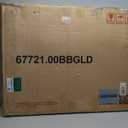 NicBex Modern Fireplace Doors - 40" x 30.5" Iron Fireplace Screen with 2 Hinged Doors, Black+gold