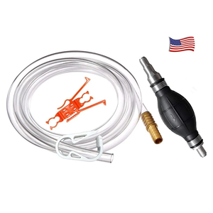 GasTapper Fuel Transfer Pump - Gas Siphon Pro Pump for Gasoline, Oil, Diesel, Water, Liquid, Fluid - Portable Hand Gas Pump Includes Brass Tip Weight, 9 Ft Hose and Pinch Clip - 3.5 Gls/Min