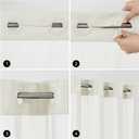 Colorful Star 256GSM Waffle Weave Heavy Duty Shower Curtains, No Hook Shower Curtain with Snap in Fabric Liner, Hotel Style Waterproof Bathroom Curtain Set, 72 x 75 Inch, Ivory