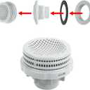 Pool Threaded Strainer Connector Nut Washer Kit 10744 10256 10255 for Intex Above Ground Swimming Pool Hose Connector Replacement Part (10744 x1,10256 x1,10255 x1)