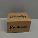 Kwikset Mirada Reeded Interior Privacy Door Handle with Lock, Handle for Bathroom and Bedroom, Satin Brass, Reversible Keyless Push Button Lock, with Microban Protection (Rectangle)