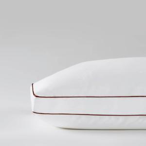 Saatva Latex Pillow - Standard Loft (4 - 5) - Hypoallergenic Pillow with Shredded Latex Core - Breathable - Machine Washable Organic Cotton Cover - Queen (28"x18") 1 Pack