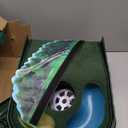 Golf Putting Mat Putting Green Indoor & Outdoor with Ball Return and 3 Holes Improve Accuracy and Speed Durable Wrinkle-Resistant Velvet Crystal Mat Golf Accessories for Men