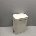 rejomiik Small Bathroom Trash Can with Lid Slim Soft Close Garbage Can Step Wastebasket Container Trash Bin for Office Bedroom Kitchen Living Room (1.9 Gallon Cream)