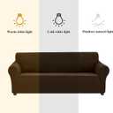 Joccun Stretch Loveseat Couch Cover Slipcover, 1-Piece Sofa Cover for 2 Cushion Couch Spandex Jacquard Washable Furniture Protector Cover for Living Room,Kids,PetsLoveseat,Seal Brown