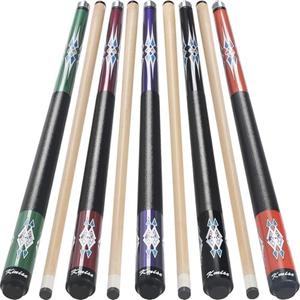 Kmise Pool Stick Set of 5, 58 Inch Pool Cue Stick,Snooker Play Billiard Pool Sticks for Men Professional,17oz 18oz Pool Stick for Bar House Pool Table Sports