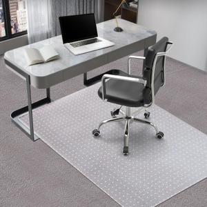 Vicwe Office Chair Mat for Carpeted Floors, 48"X36" Rectangle Desk Chair Mats with Studs for Low and No Pile Carpeted Floors, Easy Glide Computer Desk Chair Mat for Home & Offices (Transparent)