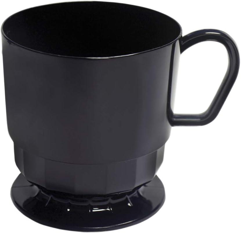 2 x Party Essentials 8-Ounce Hard Plastic Coffee Cups, 10-Count, Black