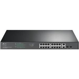 TP-Link TL-SG1218MP 16 Port Gigabit PoE Switch 16 PoE+ Ports @250W, w/ 2 Uplink Gigabit Ports + 2 Combo SFP Slots Plug & Play Sturdy Metal Rack-mountable