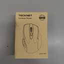 TECKNET Wireless Mouse, 2.4G Ergonomic Optical Mouse, Computer Mouse for Laptop, PC, Computer, Chromebook, Notebook, 6 Buttons, 24 Months Battery Life, 2600 DPI, 5 Adjustment Levels - Gold
