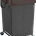 160L Laundry Hamper with Wheels, 2 Section Large Rolling Laundry Basket Bag with Wheels, Clothes Hamper Cart for Laundry, Bedroom, Bathroom and Dorm