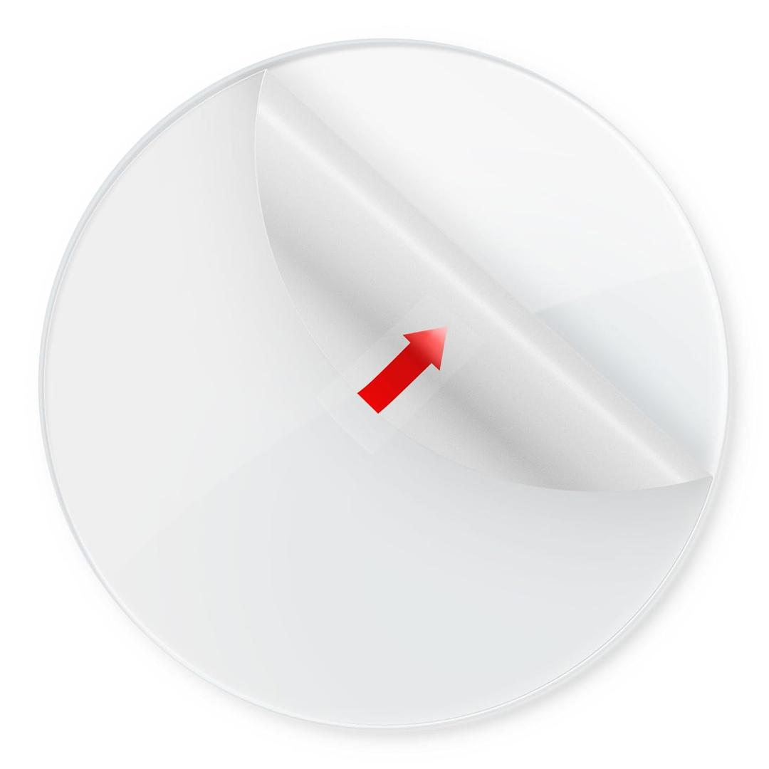 1/4" Thick Clear Round Acrylic Plexiglass Sheet - Transparent Circle Plastic Blanks - Non Glass - Ideal for Tabletops, Crafts and Cake Discs - 38" 1 pcs