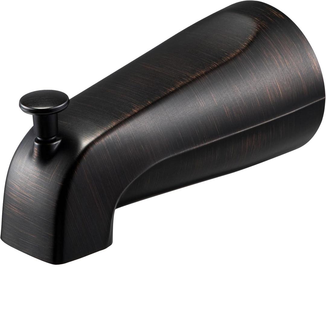 Slip on Tub Spout with Diverter, Compatible with American Standard 8888026.002 Tub Spout, Bathroom Bathtub Faucet, Fits 1/2" Copper Water Tube(5/8" Diameter) (1, Oil Rubbed Bronze)