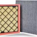 Engine & Cabin Air Filter Set for Ford Edge-2.0L 2.7L(2015-24)3.5L(2015-18);Fusion;for Lincoln Continental-2.7L 3.0L 3.7L(2017-21) Mkx-2.7L 3.7L(2016-18) Mkz Nautilus Replace: CA11480 & DG9Z19N619A