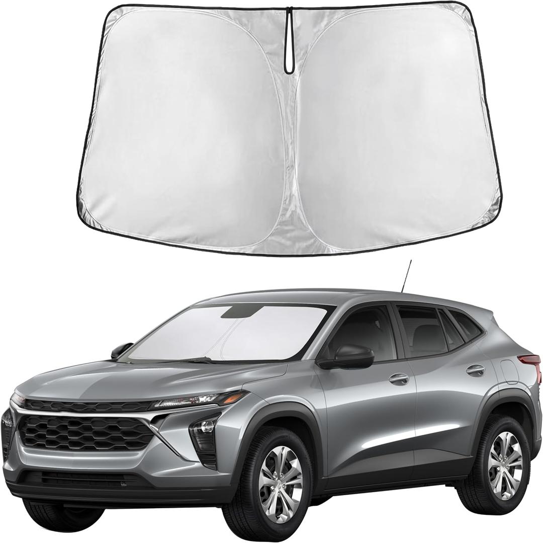 Autovir Windshield Sun Shade Fit for 2024 2025 2026 Chevrolet Trax | Sunshade, Front Car Window Shades Sun Visor, Blocks UV Rays & Heat, Car Accessories