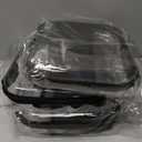 3PCS Clear Hard Plastic Zipper Case, Portable Cosmetic Bag with Double Zipper, Waterproof Clear Toiletry Bag, Clear Hard Shell Zipper Case, Diaper Bag Organizing Pouches, Travel Toiletry Bag