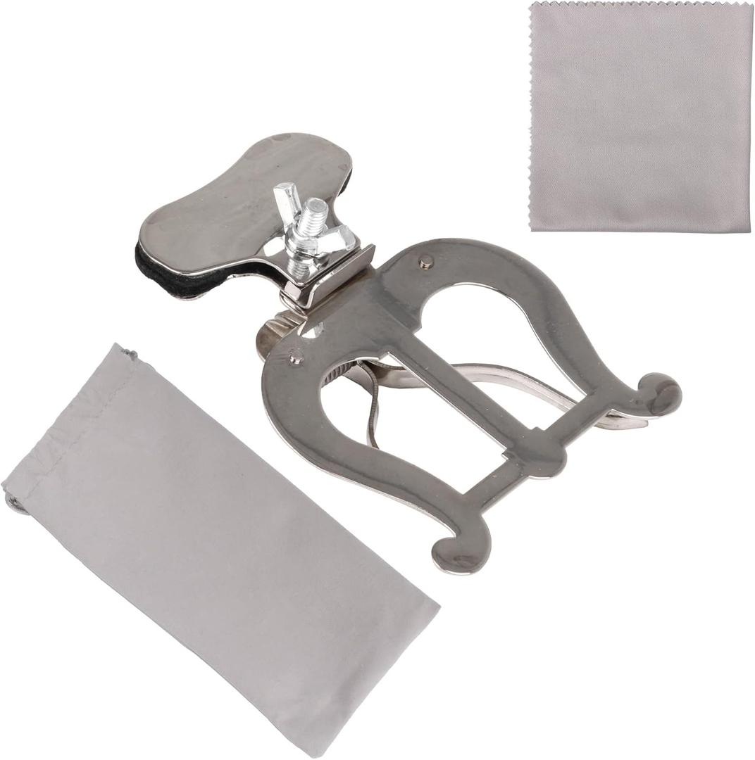 Trombone Marching Lyre ClampOn Silver Metal Plating Marching Music Clip Lyre for Saxophone
