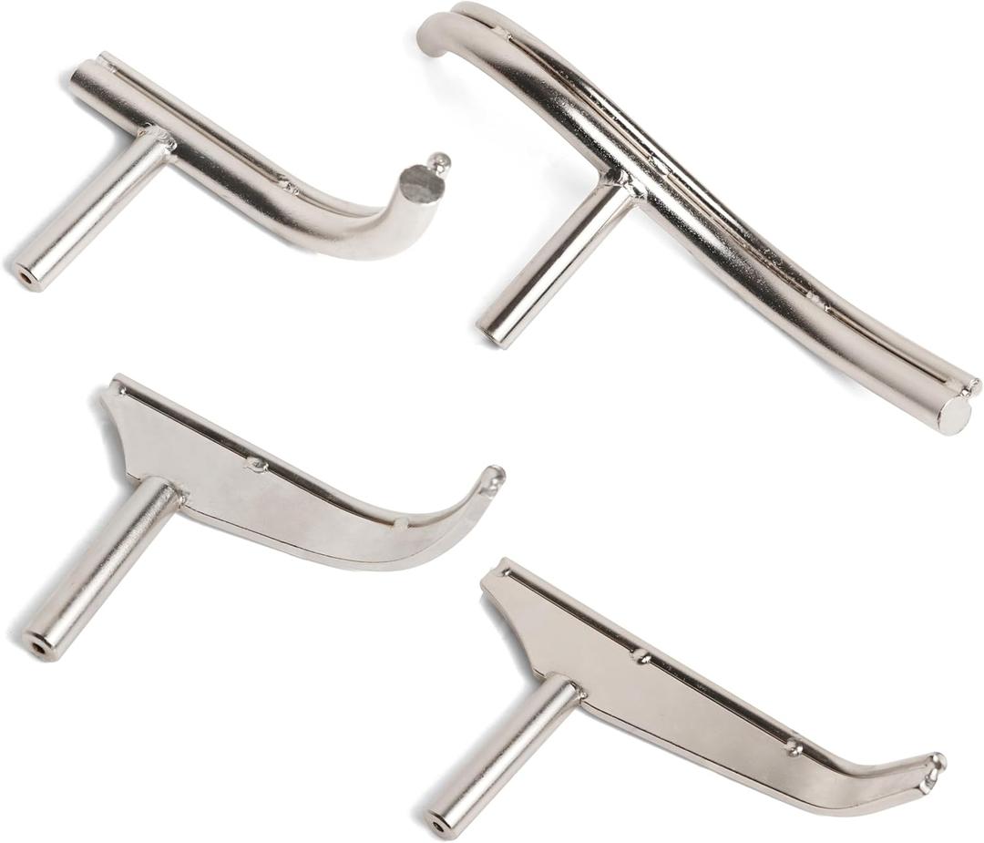 5/8" Dia Stem Glide Bowl Turner's 4-Piece Toolrest Set for Woodlathe Bowl Turning.