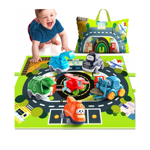 Big Cartoon Truck Car Toys for 1 Year Old Boy with Playmat/Storage Bag|Baby and Toddler Toys 12-18 Months & Age 1-2|1st Birthday Gift for 1 2 Year Old Boy