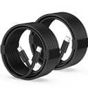 2 x USB C to USB C Cable, 2-Pack 10FT 60W Fast Charging Cable Long Type C Charger Cord for iPhone 17/17 Pro/17 Pro Max/Air/16/15 Pro Max/Plus, iPad, MacBook, Galaxy S25/S24, Pixel 10/9/8, Tablet, Android