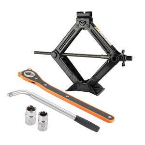 VonLux Car Jack Kit - Scissor Jack 2 tons with Speed Handle + Labor-Saving Jack Ratchet Wrench + Extendable Wheel Wrench with 2 Sockets, Lift Jack Tyre Repair/Change Tool Kit for Cars Trucks