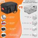 CDYWD Bike Basket Rear for Men Women, Large Bicycle Rack Basket for Adult Bikes with Removable Liner Bag & Waterproof Cover, Heavy Metal Back Cargo Basket for Ebike, Mountain Bike, City Bike, Cruiser
