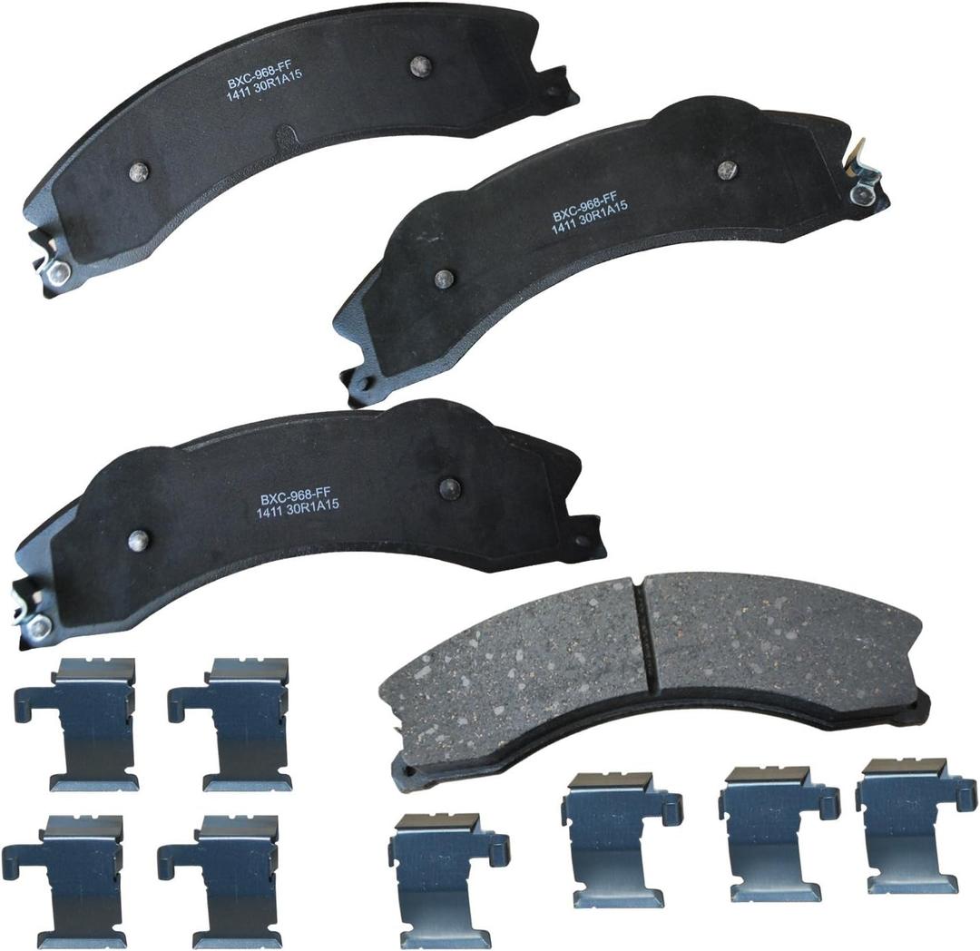 Bendix Premium SBC1411 Ceramic Brake Pads for Select Models Chevrolet Express 3500,Express 4500,Silverado 2500 3500,HD,Suburban,GMC Savana 3500,4500,Sierra HD,Nissan TITAN XD