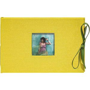 Kolo Noci Small 4x6 Photo Album, Holds 24 Photos, Ideal for Weddings and Baby Books, Chartreuse