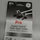 GE 87618 6-Feet Digital Optical Cable with Toslink Plugs, Black