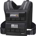 APEXUP Adjustable Weighted Vest Men 20lbs/30lbs/40lbs Weights with Reflective Stripe, Weight Vest Woman Workout Vest for Strength Training Running Walking (Black)