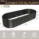 FRIZIONE 9FT(L)x4FT(W)x2FT(H) Galvanized Raised Garden Bed Outdoor, Metal Raised Garden Beds for Flower, Raised Planter Box Outdoor for Herb, Vegetable-Gray, 9FTx4FTx2FT