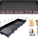 DZWLKJ Guinea Pig Cage Liner,Washable Tarp Bottom Base,Cherry Graphic,24"x72", Reusable for Rabbit, Chinchilla, Hedgehog, Ferret & Other Small Animals.