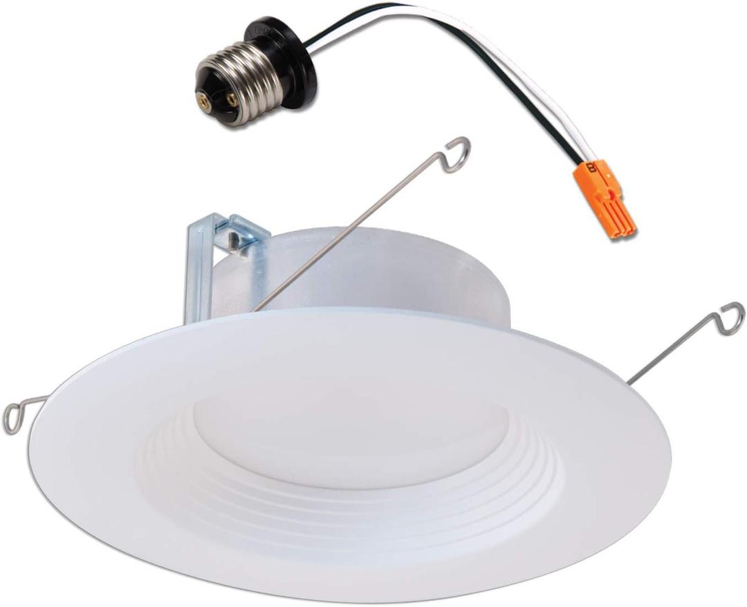 Halo LT 5 in / 6 in Integrated LED Recessed Retrofit Downlight Trim 750 Lumens 3000K Soft White 90 CRI Wet Location Listed Energy Star Certified (1PK - Standard)